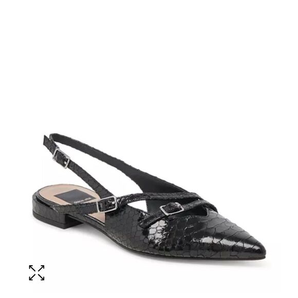 Dolce Vita Women's Pamla Croc Embossed Slingback Flats - Picture 1 of 5